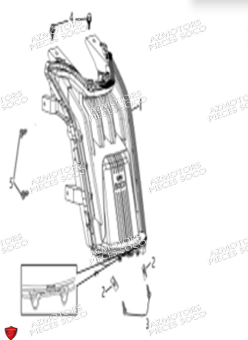 Phare Arriere Tail Light SUPER SOCO Pièces CUx Pro SOCO ORIGINE