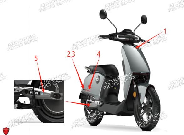 Sticker SUPER SOCO Pièces CUx Pro SOCO ORIGINE