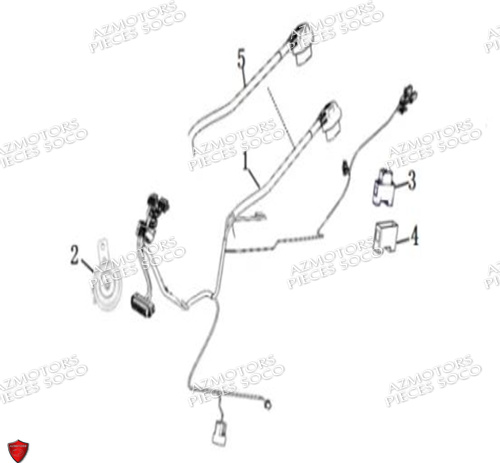 Top Case Cable De Top Case SUPER SOCO Pièces CUx Pro SOCO ORIGINE