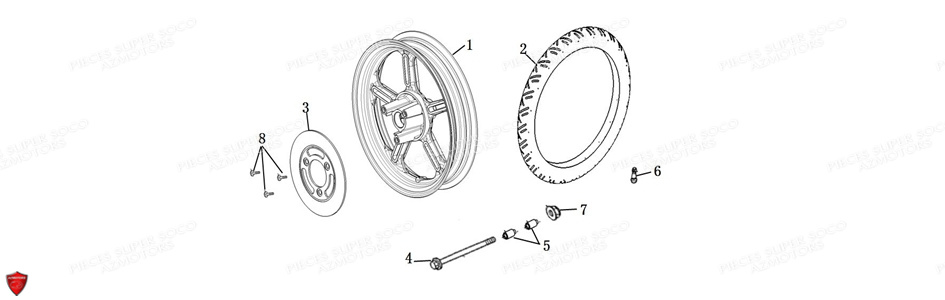 Roue Avant Cu X SUPER SOCO Pièces CUx SOCO ORIGINE