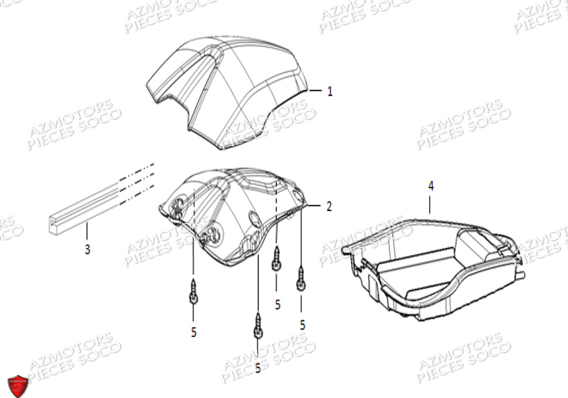 Carenage Boite De Stockage 2 SUPER SOCO Pièces TC Max 85 Km (125cc) SOCO ORIGINE