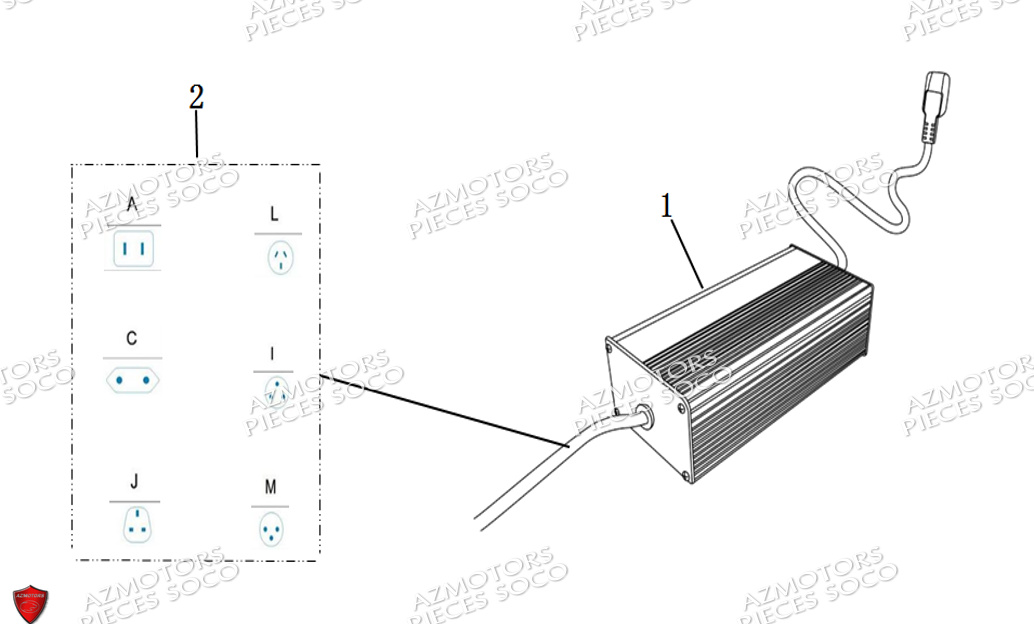 Chargeur SUPER SOCO Pièces TC Max 85 Km (125cc) SOCO ORIGINE