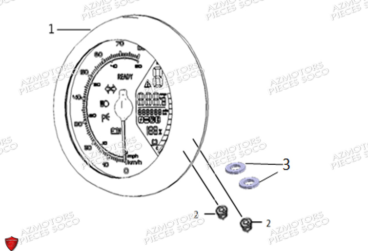Compteur SUPER SOCO Pièces TC Max 85 Km (125cc) SOCO ORIGINE