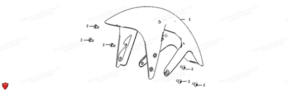 Garde Boue Avant Tc Max SUPER SOCO Pièces TC Max (125cc) (Roues à Batons) SOCO ORIGINE