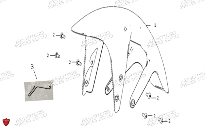 Garde Boue Avant SUPER SOCO Pièces TC Max 85 Km (125cc) SOCO ORIGINE