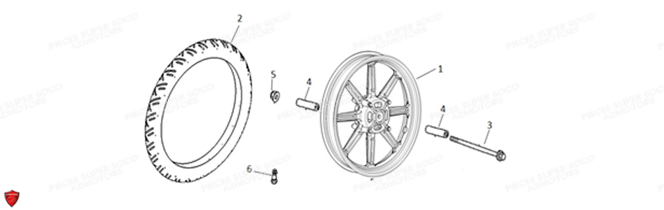 ROUE AVANT BATONS TC MAX SUPER SOCO PIECES TC MAX