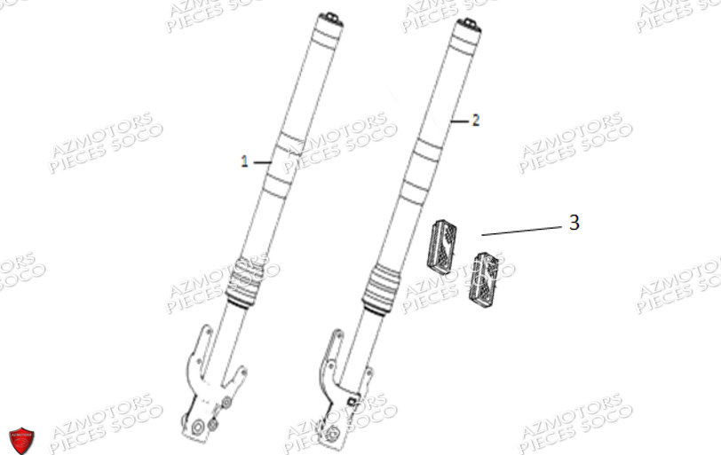 Suspension Avant SUPER SOCO Pièces TC Max 85 Km (125cc) SOCO ORIGINE