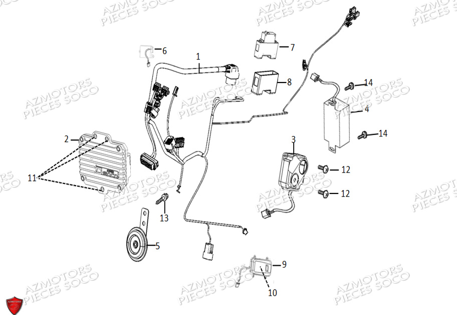 Pieces Electroniques SUPER SOCO Pièces TC Max 95 Km (125cc) SOCO ORIGINE