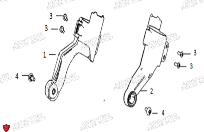 Support De Phares Avant SUPER SOCO Pièces TC Max 95 Km (125cc) SOCO ORIGINE