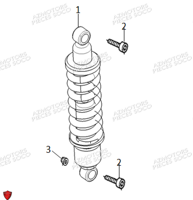 Suspension Arriere SUPER SOCO Pièces TC Max 95 Km (125cc) SOCO ORIGINE