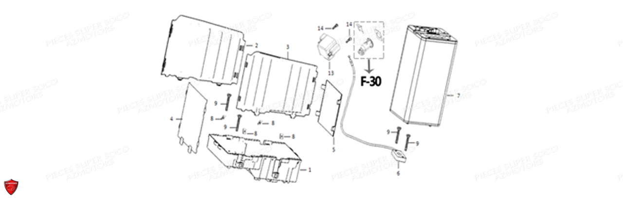 BATTERIE SUPER SOCO PIECES TSX