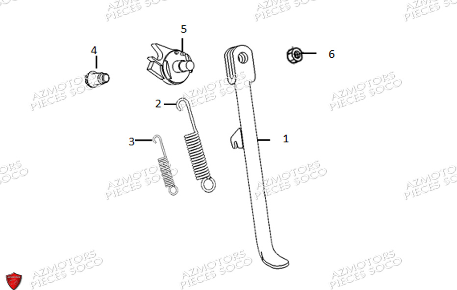 Bequille SUPER SOCO Pièces TSx (50cc) SOCO ORIGINE
