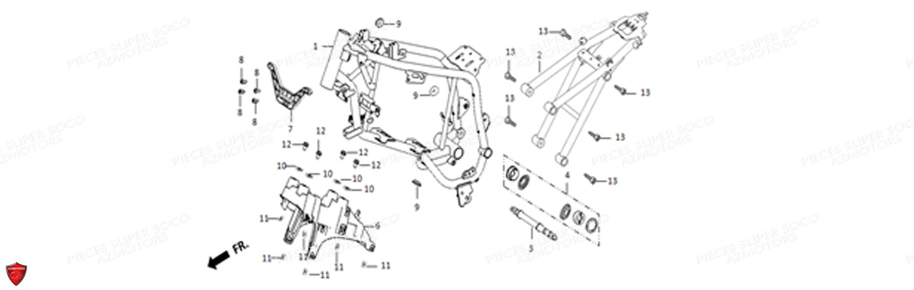 CADRE TSX SUPER SOCO PIECES TSX