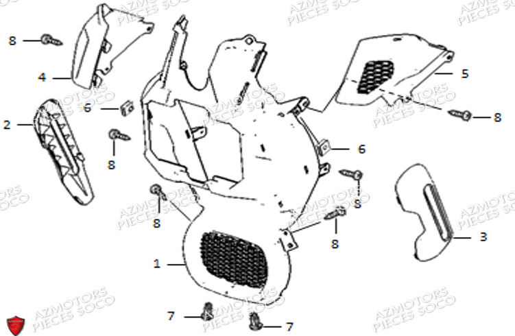Carenages Avant SUPER SOCO Pièces TSx (50cc) SOCO ORIGINE