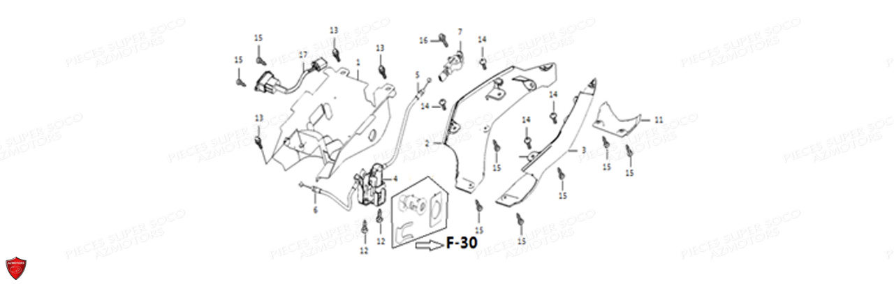 CARENAGES ARRIERE TSX SUPER SOCO PIECES TSX