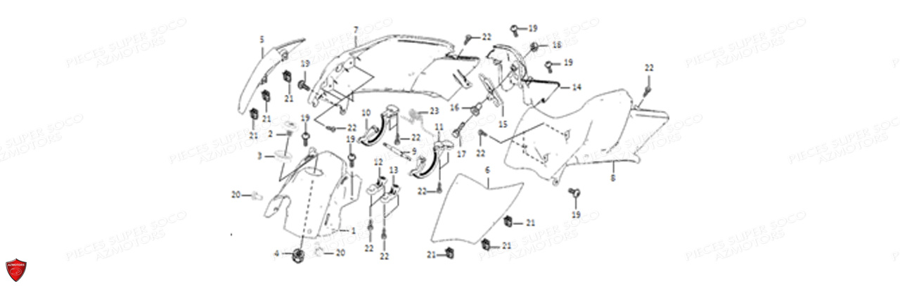 CARENAGES TSX SUPER SOCO PIECES TSX