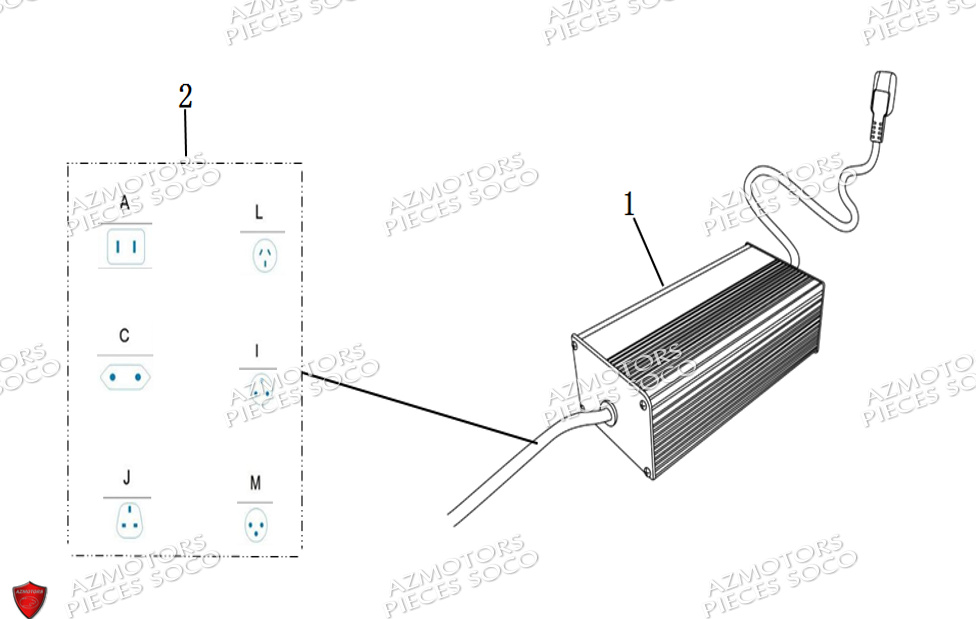 Chargeur SUPER SOCO Pièces TSx (50cc) SOCO ORIGINE