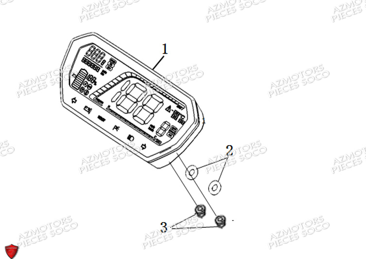 Compteur SUPER SOCO Pièces TSx (50cc) SOCO ORIGINE