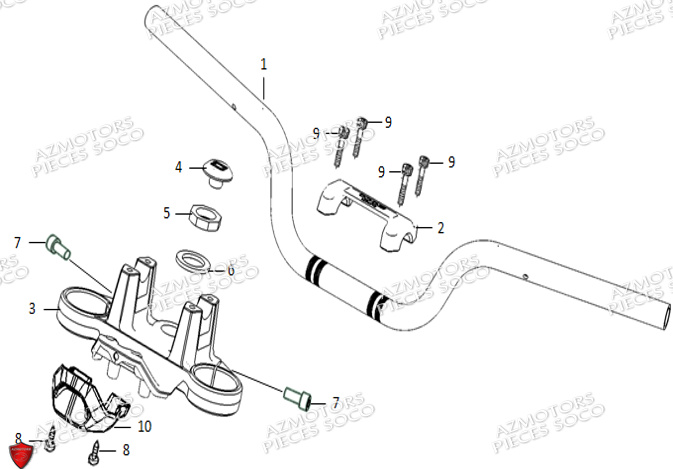 Guidon SUPER SOCO Pièces TSx (50cc) SOCO ORIGINE