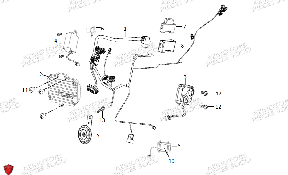 Pieces Electrique SUPER SOCO Pièces TSx (50cc) SOCO ORIGINE