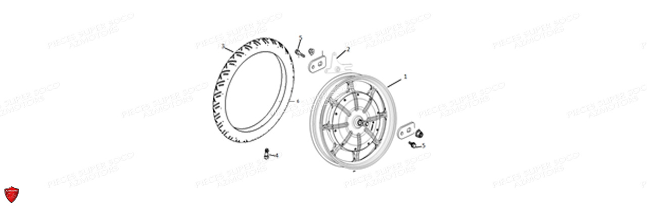 ROUE ARRIERE TSX SUPER SOCO PIECES TSX