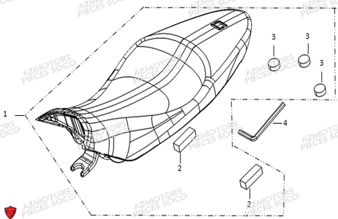 Selle SUPER SOCO Pièces TSx (50cc) SOCO ORIGINE