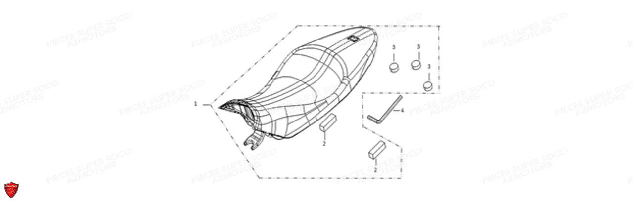 Selle Tsx SUPER SOCO Pièces TSx SOCO ORIGINE