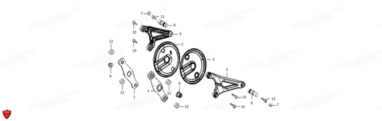 Supports Repose Pieds Tsx SUPER SOCO Pièces TSx SOCO ORIGINE