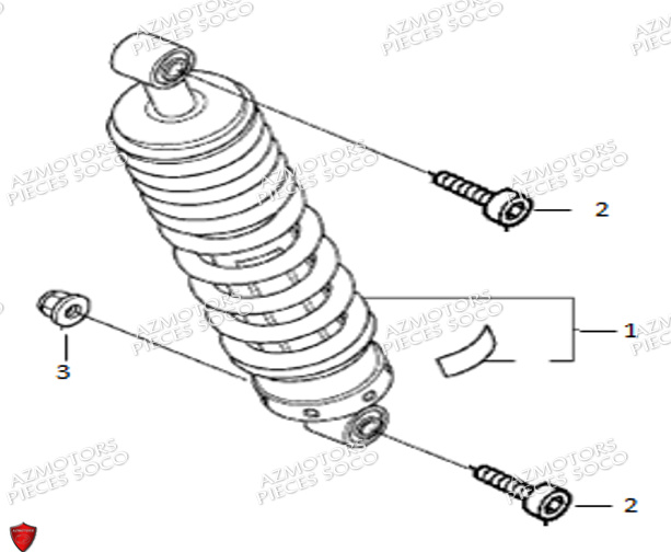 Suspension Arriere SUPER SOCO Pièces TSx (50cc) SOCO ORIGINE