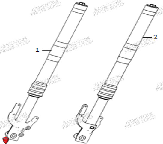 Suspension Avant SUPER SOCO Pièces TSx (50cc) SOCO ORIGINE