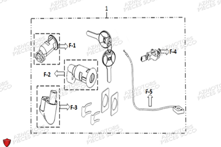 Verrou SUPER SOCO Pièces TSx (50cc) SOCO ORIGINE