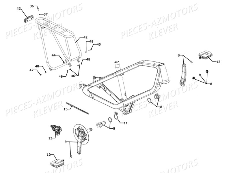 Pedalier Porte Paquet KLEVER Pieces KLEVER X COMMUTER