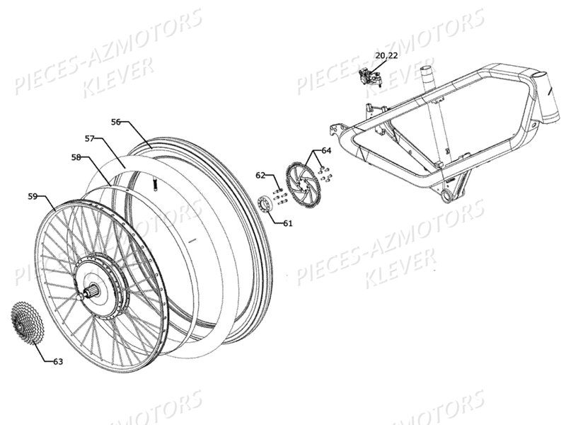 Roue Arriere Garde Boue Ar KLEVER Pieces KLEVER X COMMUTER