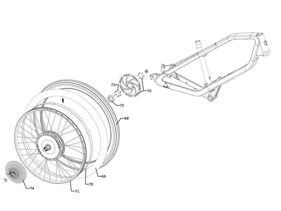 ROUE ARRIERE KLEVER PIECES X SPEED