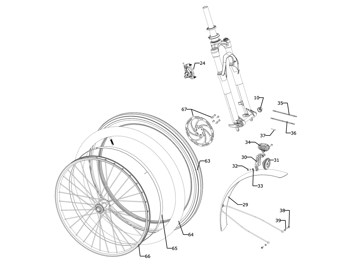 Roue Avant Garde Boue Avant KLEVER Pieces KLEVER X SPEED