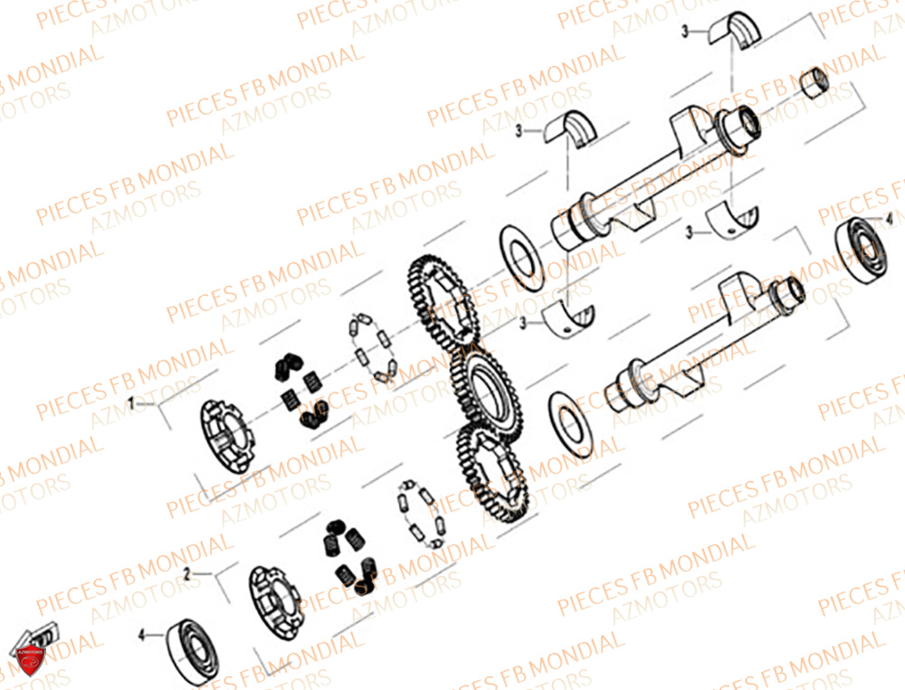 Balancier FB MONDIAL Pieces PIEGA 452 ABS M4
