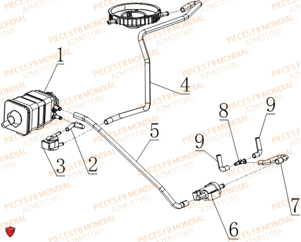 Canister FB MONDIAL Pieces PIEGA 452 ABS M4