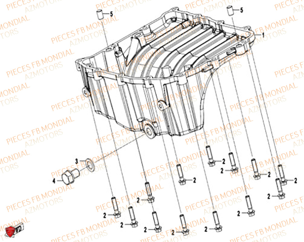 Carter D Huile FB MONDIAL Pieces PIEGA 452 ABS M4