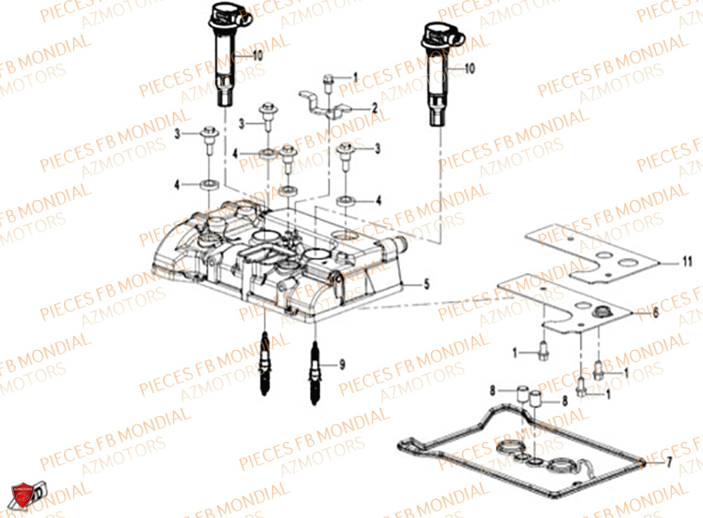 Couvre Culasse FB MONDIAL Pieces PIEGA 452 ABS M4