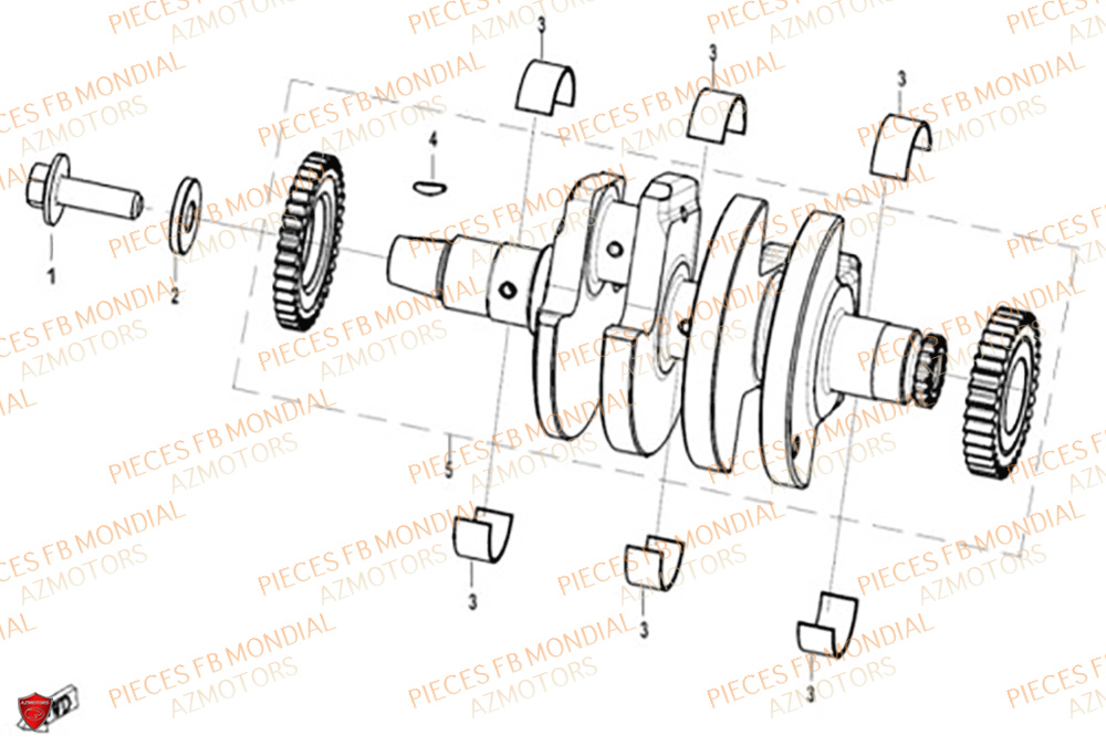 Embiellage FB MONDIAL Pieces PIEGA 452 ABS M4