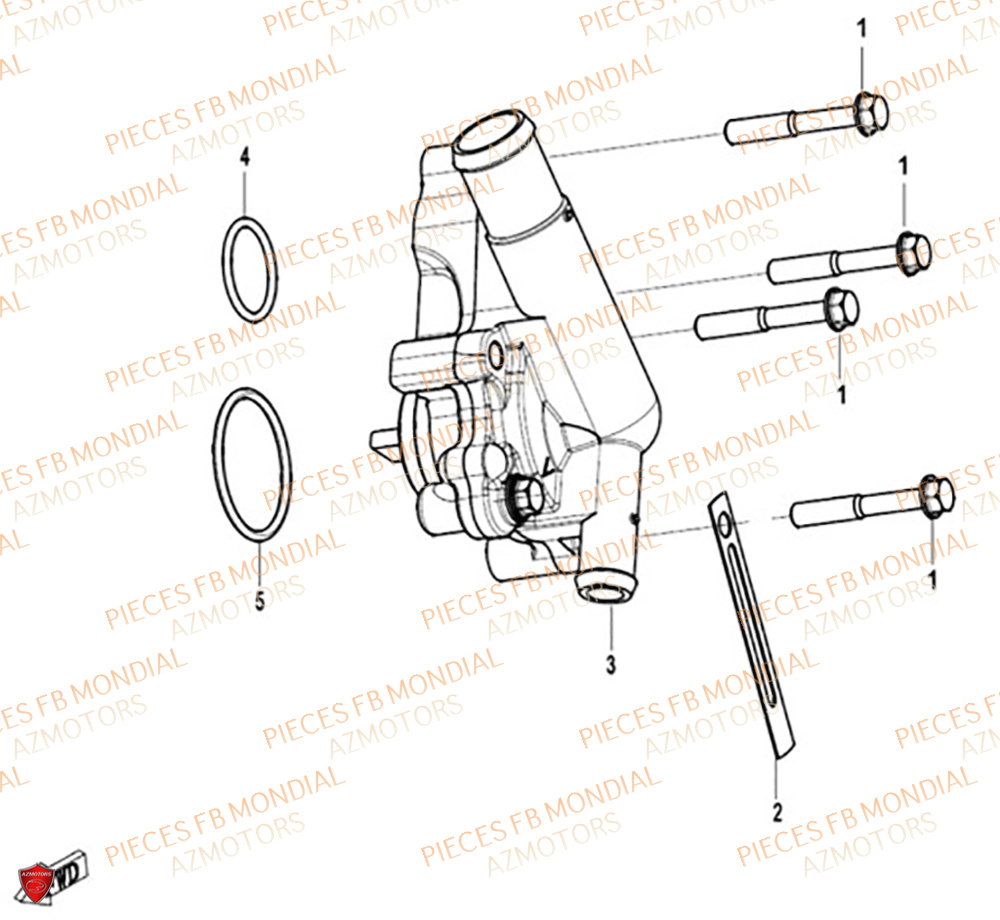 Pompe A Eau FB MONDIAL Pieces PIEGA 452 ABS M4