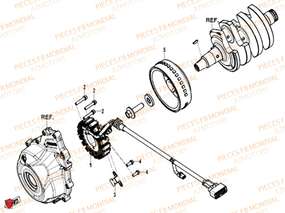 Allumage FB MONDIAL Pieces PIEGA 452 ABS M5