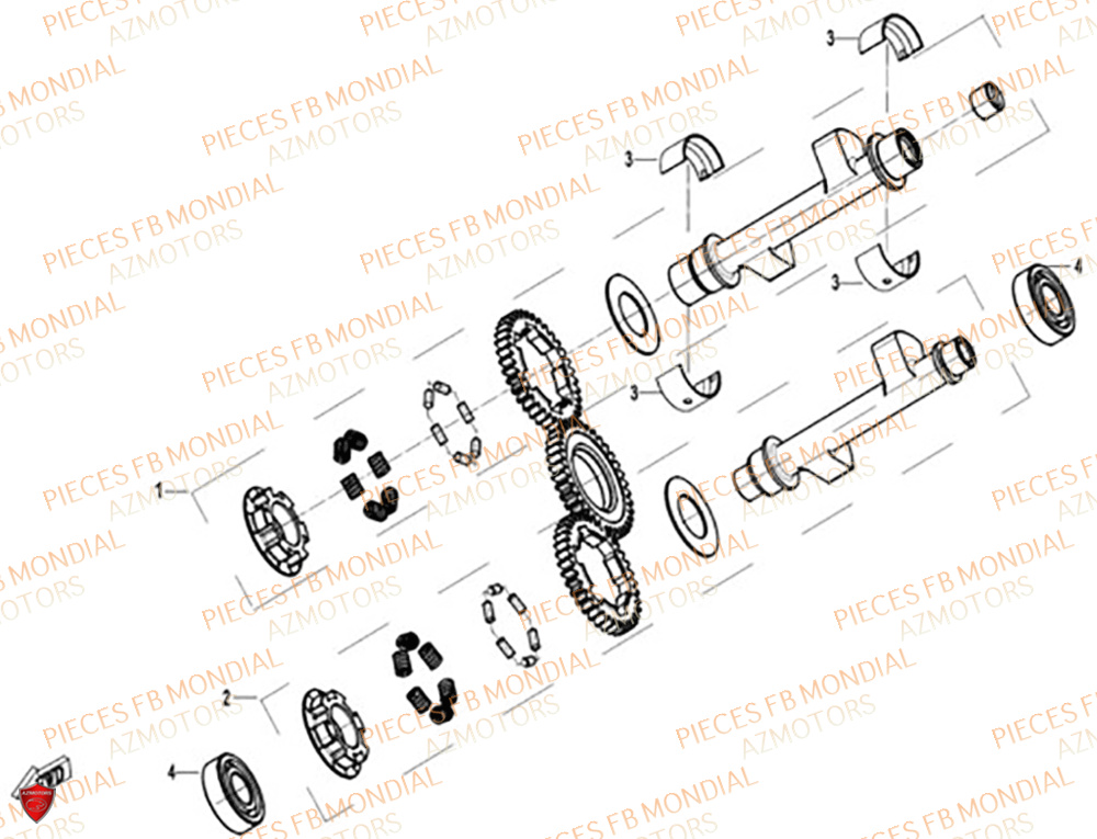 Balancier FB MONDIAL Pieces PIEGA 452 ABS M5