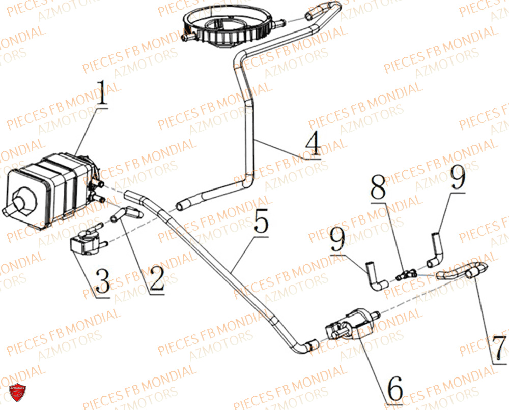 Canister FB MONDIAL Pieces PIEGA 452 ABS M5