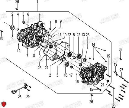 CARTERS FB MONDIAL Pieces PIEGA 125 ABS (M3) (2023) FB Mondial Origine