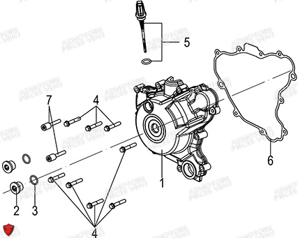 Carter Exterieur Gauche FB MONDIAL Pieces PIEGA 125 ABS M3 (2023)