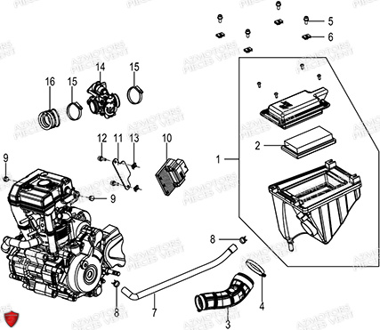 Filtre A Air FB MONDIAL Pieces PIEGA 125 ABS M3 (2023)