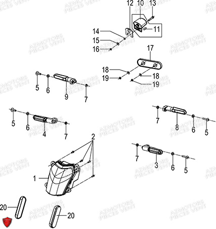 Phare Clignotants FB MONDIAL Pieces PIEGA 125 ABS M3 (2023)