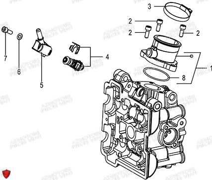 Pipe Admission Injecteur FB MONDIAL Pieces PIEGA 125 ABS M3 (2023)