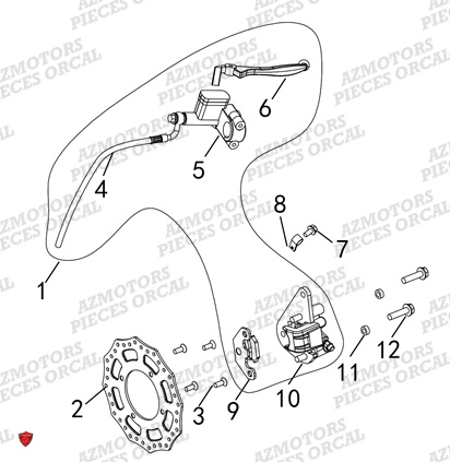 SYSTEME DE FREIN AVANT ORCAL PIT BIKE MX E